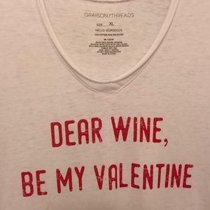 Wine, Valentine Sheer Tee